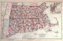 Grays New Map of Massachusetts