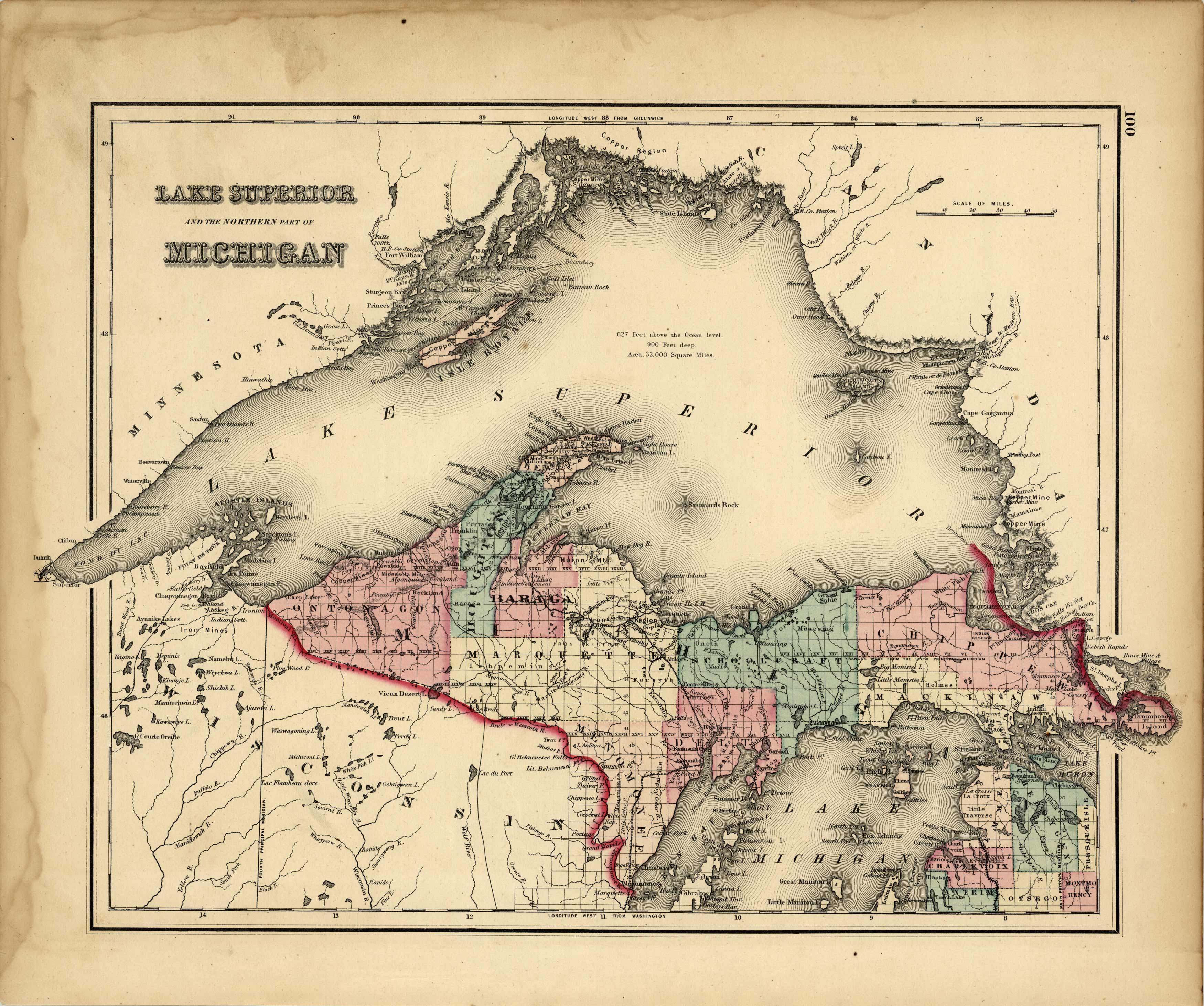 Lake Superior and Northern Part of Michigan