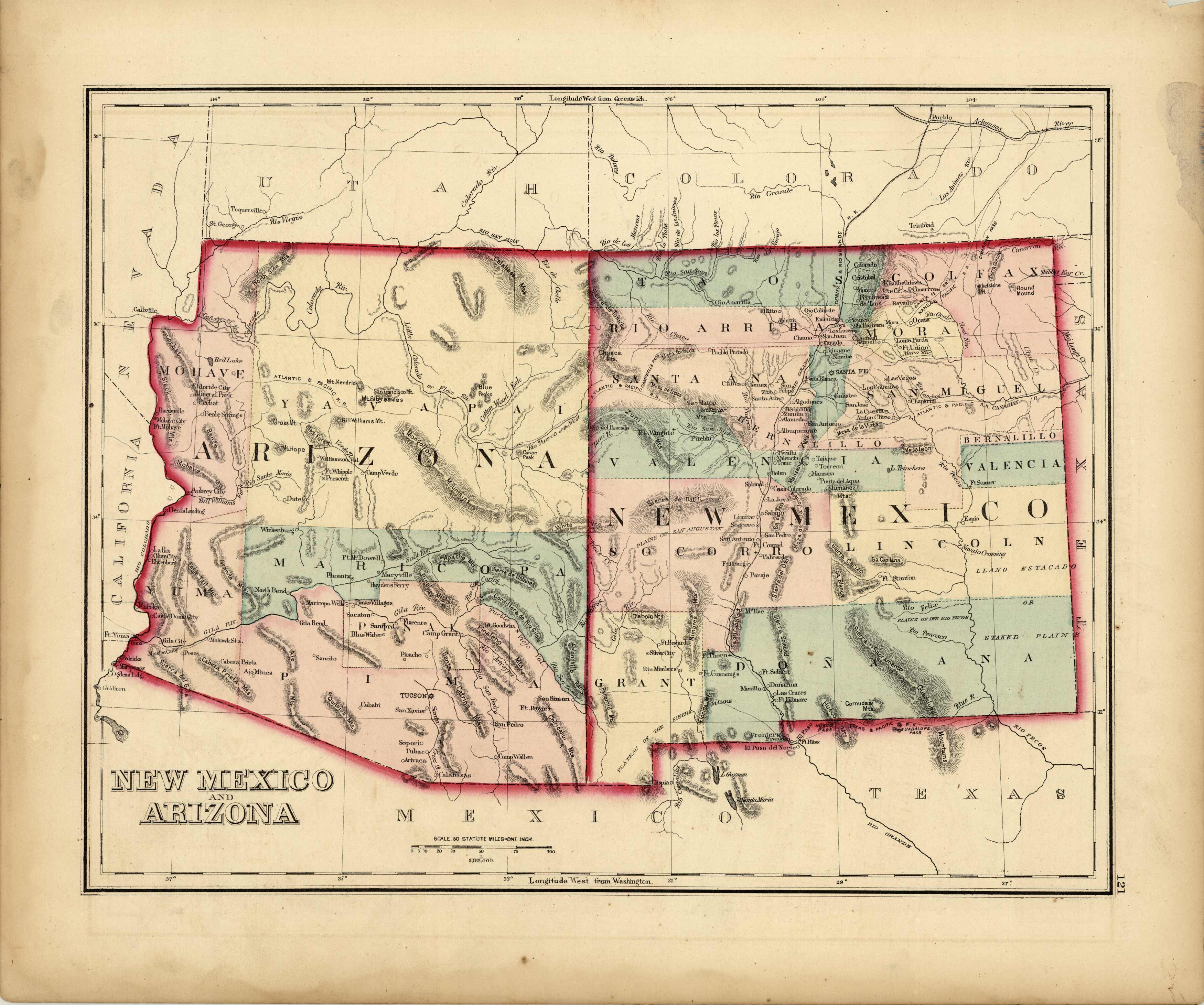 New Mexico and Arizona
