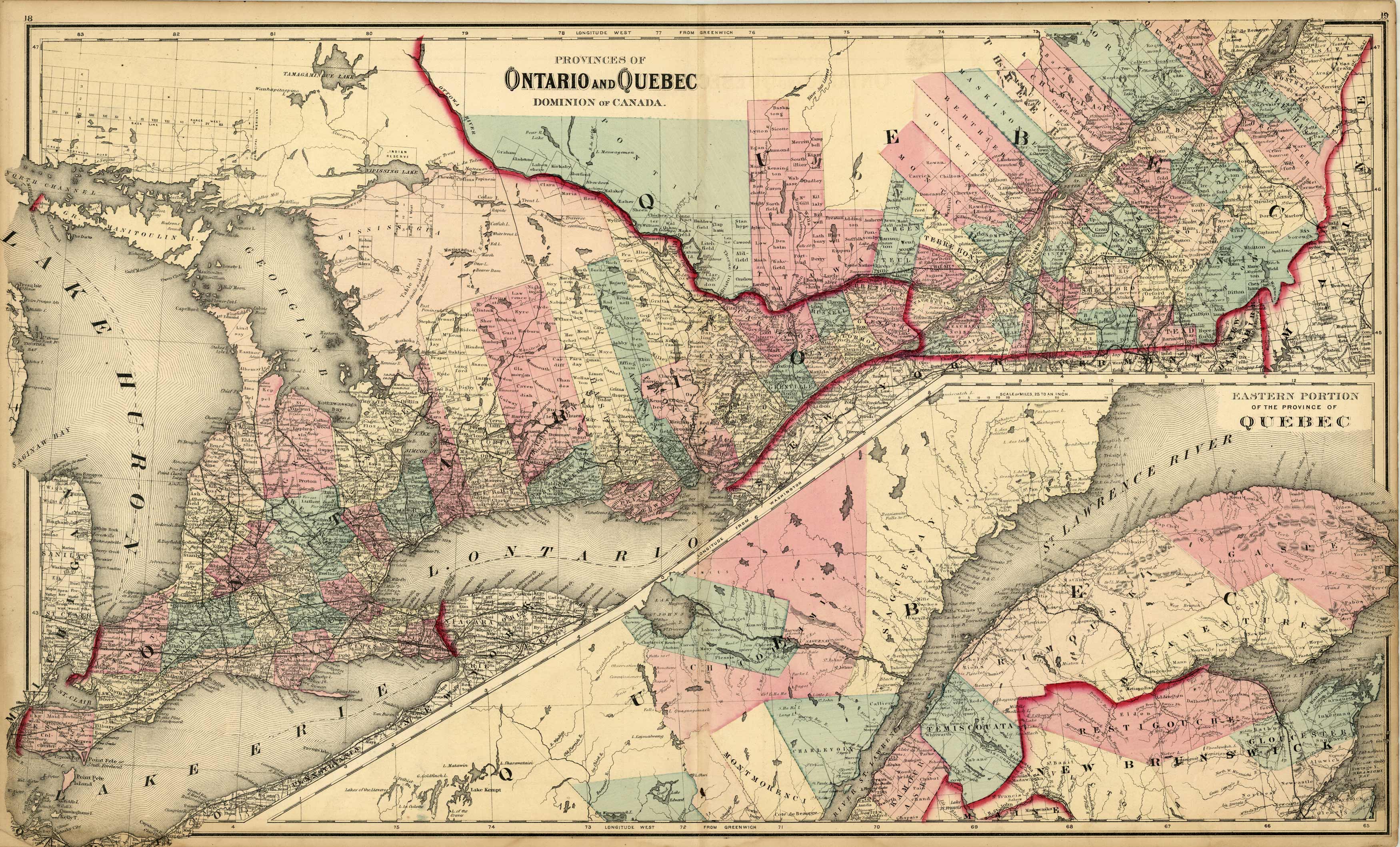 Provinces of Ontario and Quebec Dominion of Canada Provinces of Ontario and Quebec Dominion of Canada