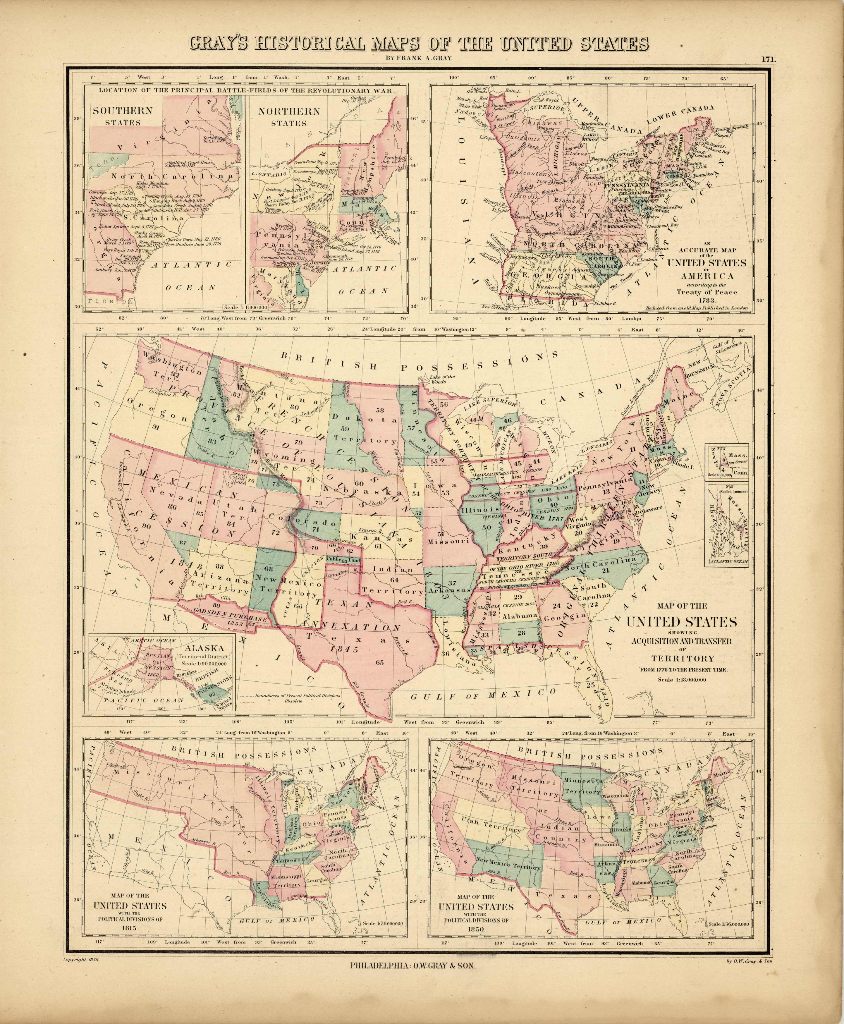 Grays Historical Maps of the United States' - Art Source International