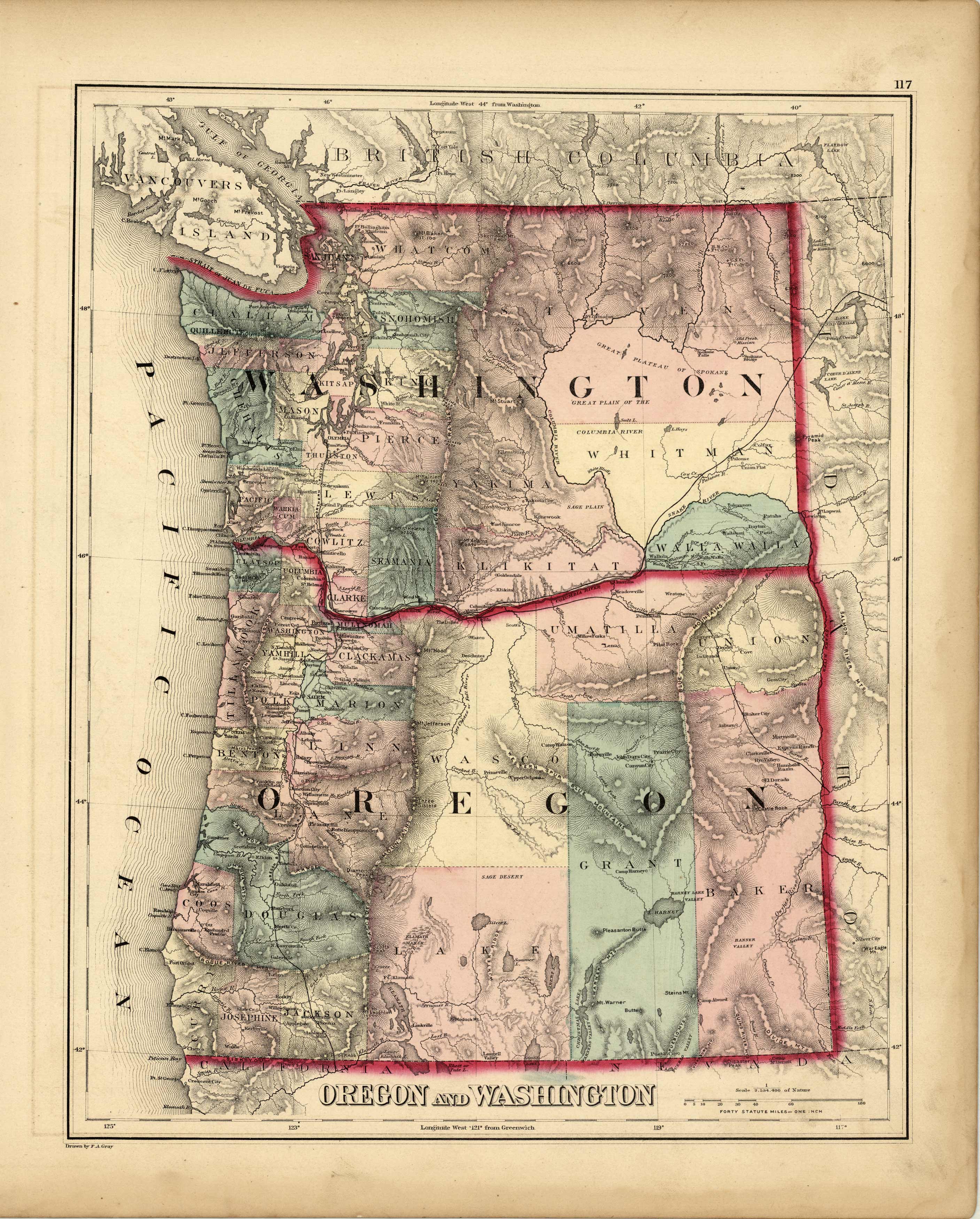 Oregon and Washington