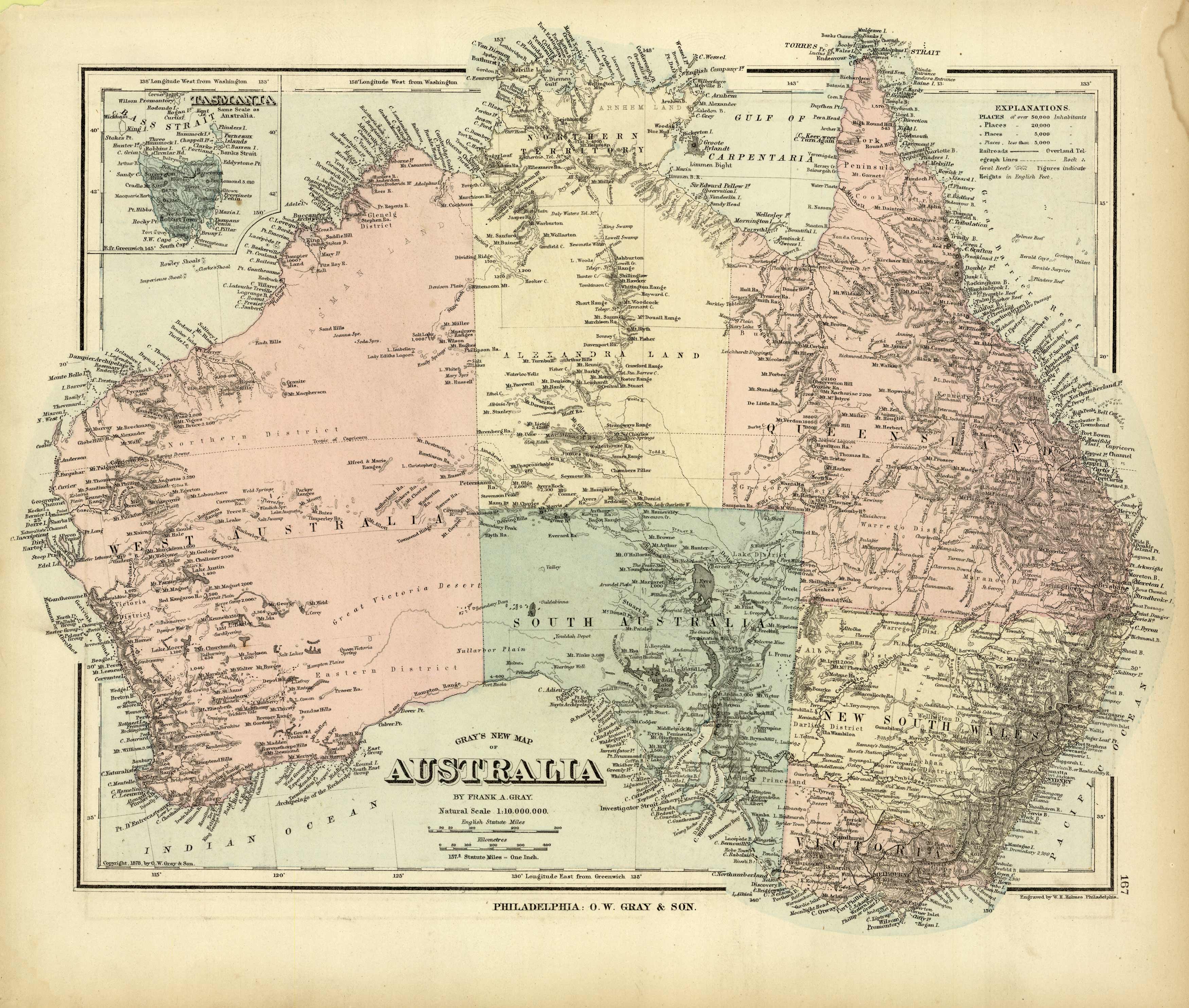 Grays New Map of Australia' Grays New Map of Australia'
