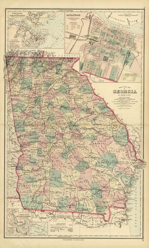 Grays New Map of Georgia'