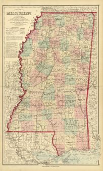 Grays New Map of Mississippi'