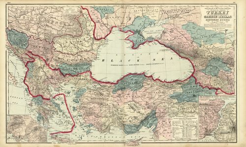 Grays New Map of the Countries Surrounding the Black Sea: - Comprising Turkey in Europe