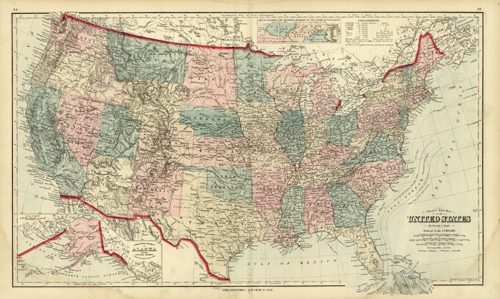 Grays New Map of the United States'