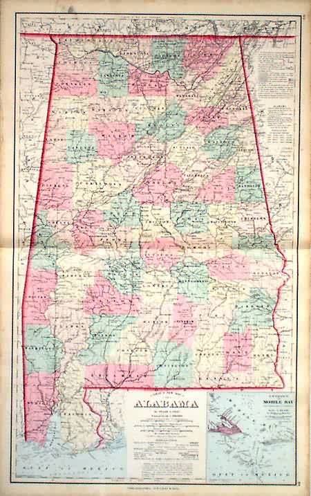 Grays New Map of Alabama' - Art Source International