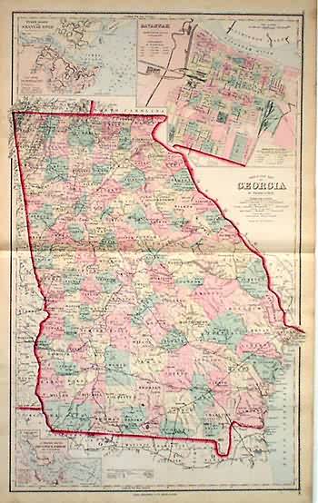 Grays New Map of Georgia'