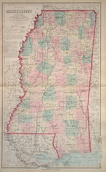 Grays New Map of Mississippi'