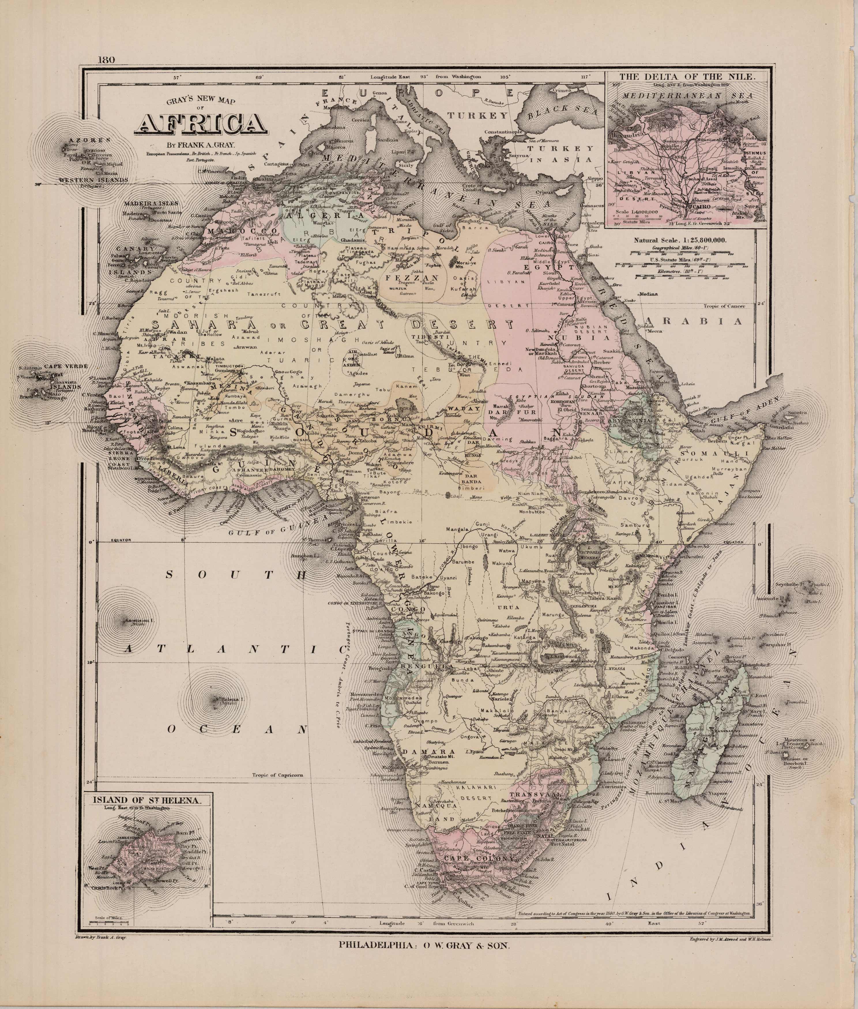 Grays New Map of Africa'