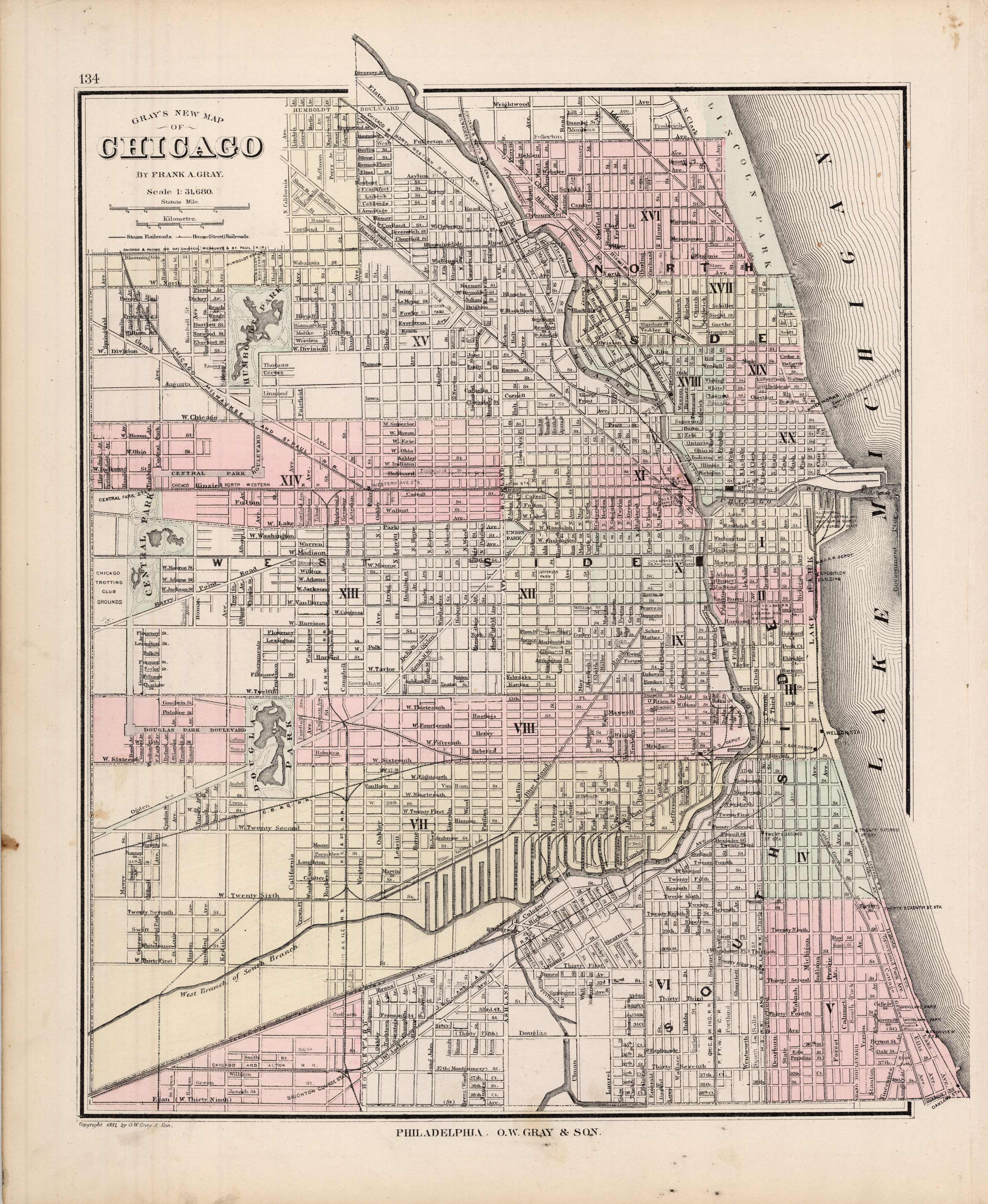 Grays New Map of Chicago' Grays New Map of Chicago'