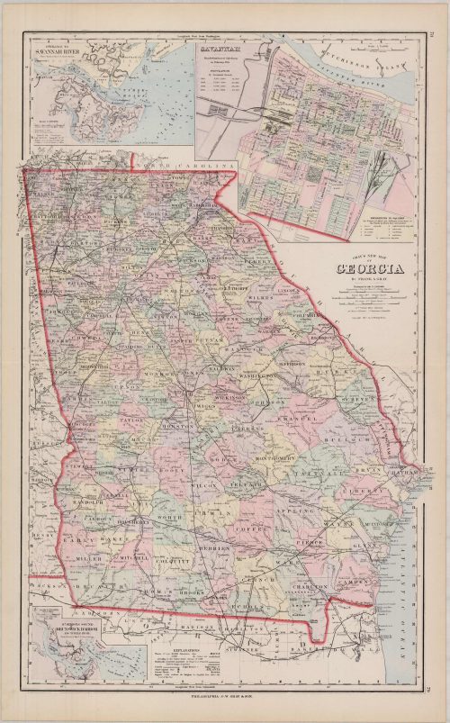 Grays New Map of Georgia'