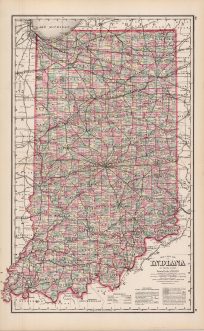 Grays New Map of Indiana'