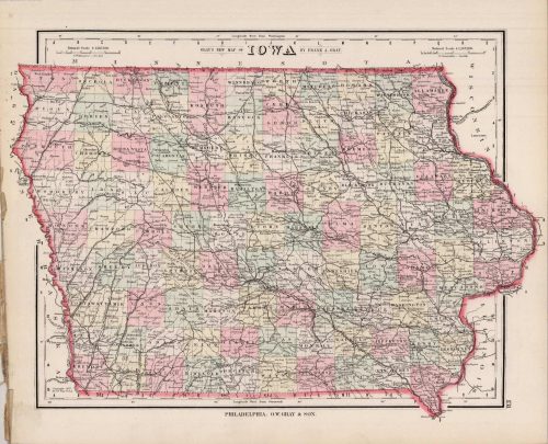 Grays New Map of Iowa'