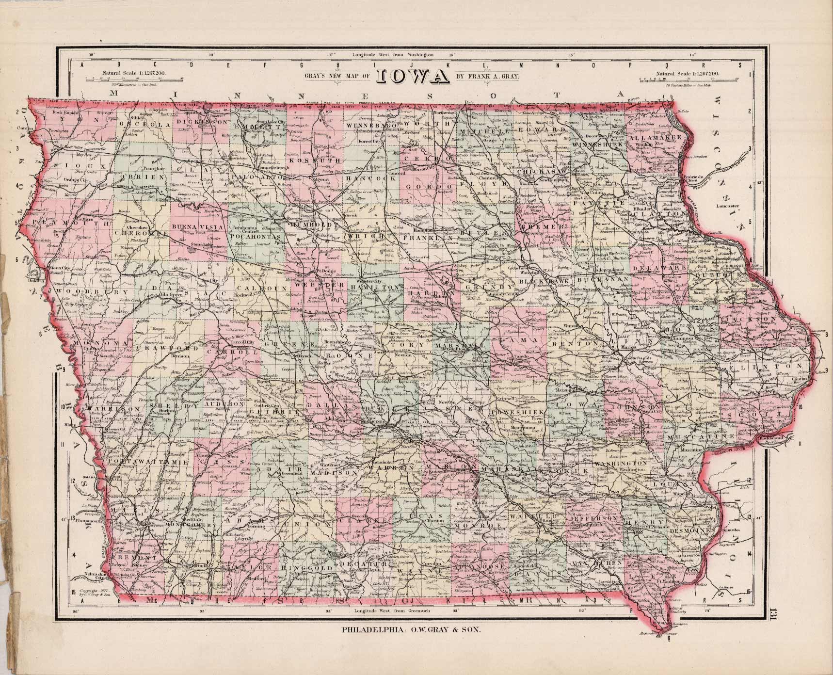 Grays New Map of Iowa' Grays New Map of Iowa'