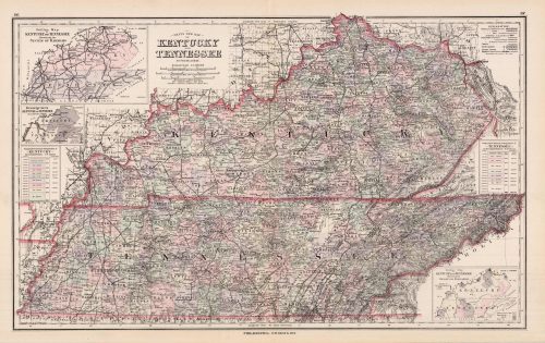 Grays New Map of Kentucky and Tennessee'