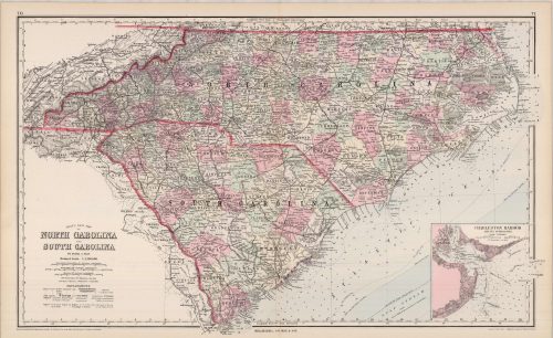 Grays New Map of North Carolina and South Carolina'