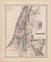 Palestine with inset of Arabia