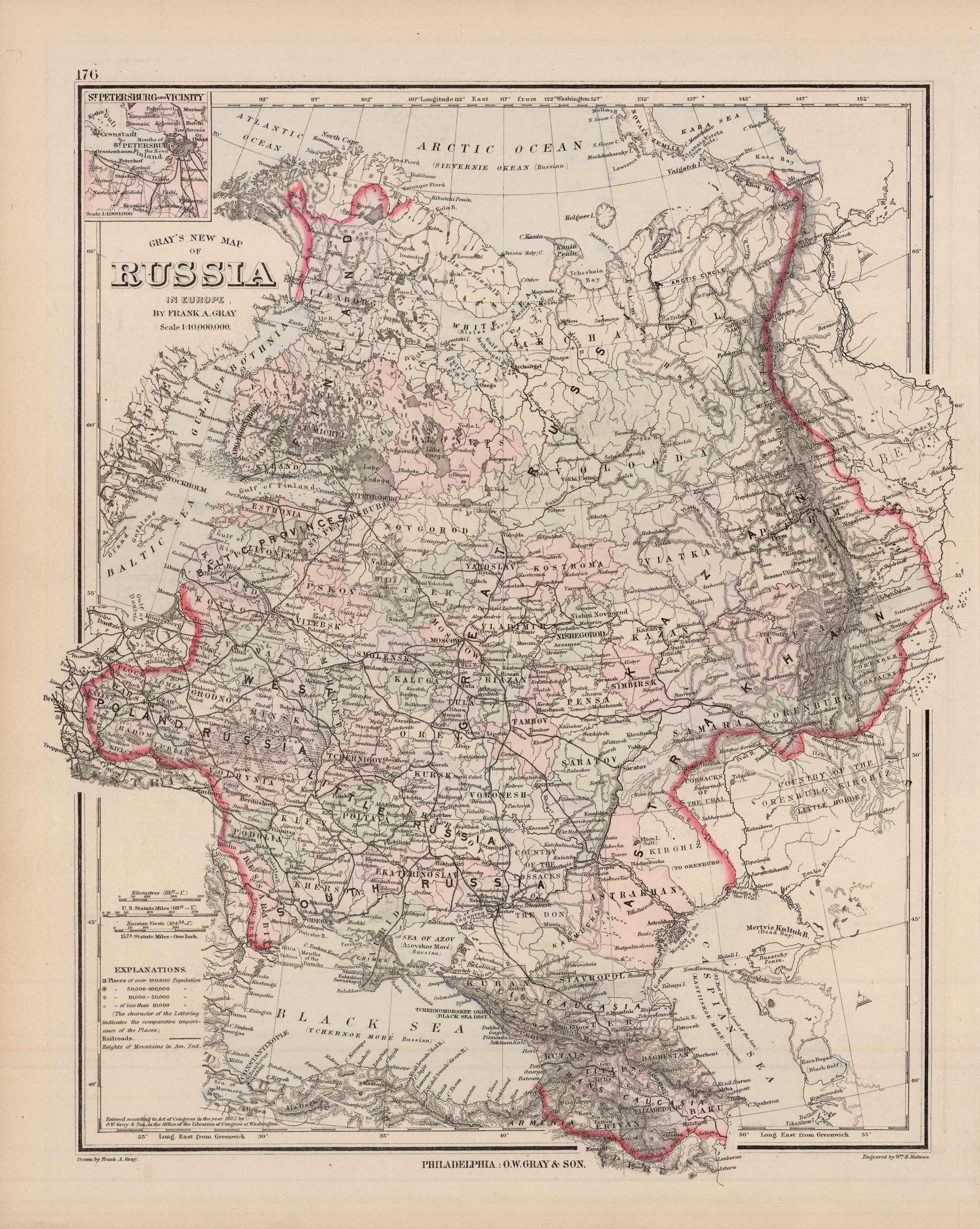 Grays New Map of Russia' Grays New Map of Russia'