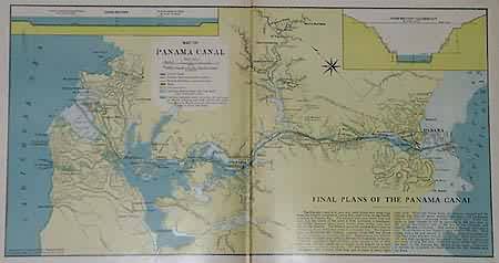 Map of Panama Canal / Final Plans of the Panama Canal Map of Panama Canal / Final Plans of the Panama Canal
