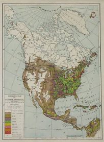 Population map of North America