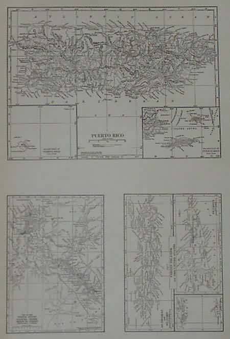 Puerto Rico / Map of the United States Canal Zone showing the completed Panama Canal / St. Thomas and St. John / Virgin Islands