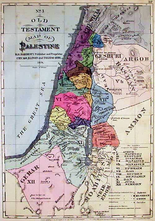 Old Testament Map of Palestine - Art Source International