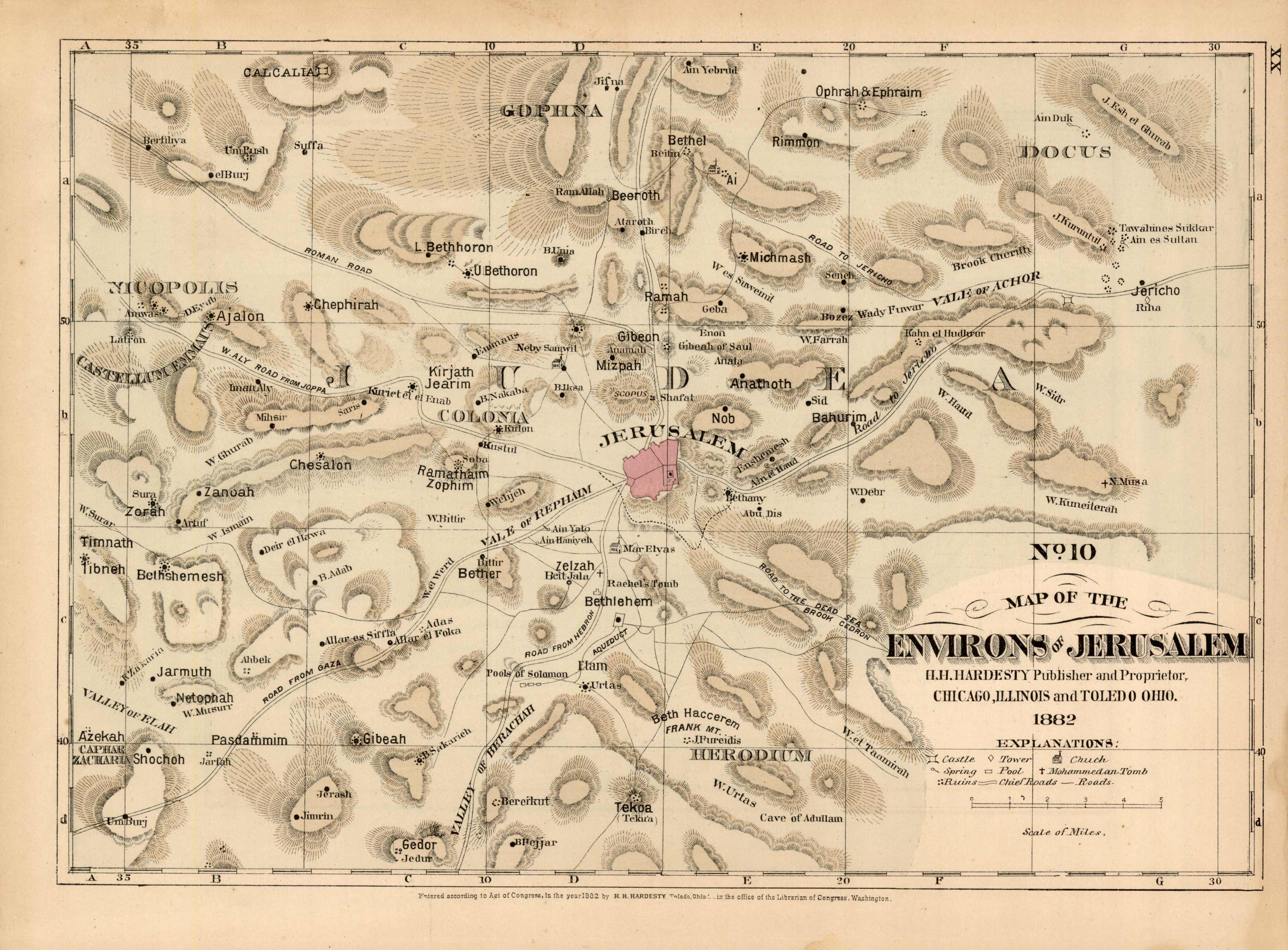 Map of the Environs of Jerusalem Map of the Environs of Jerusalem