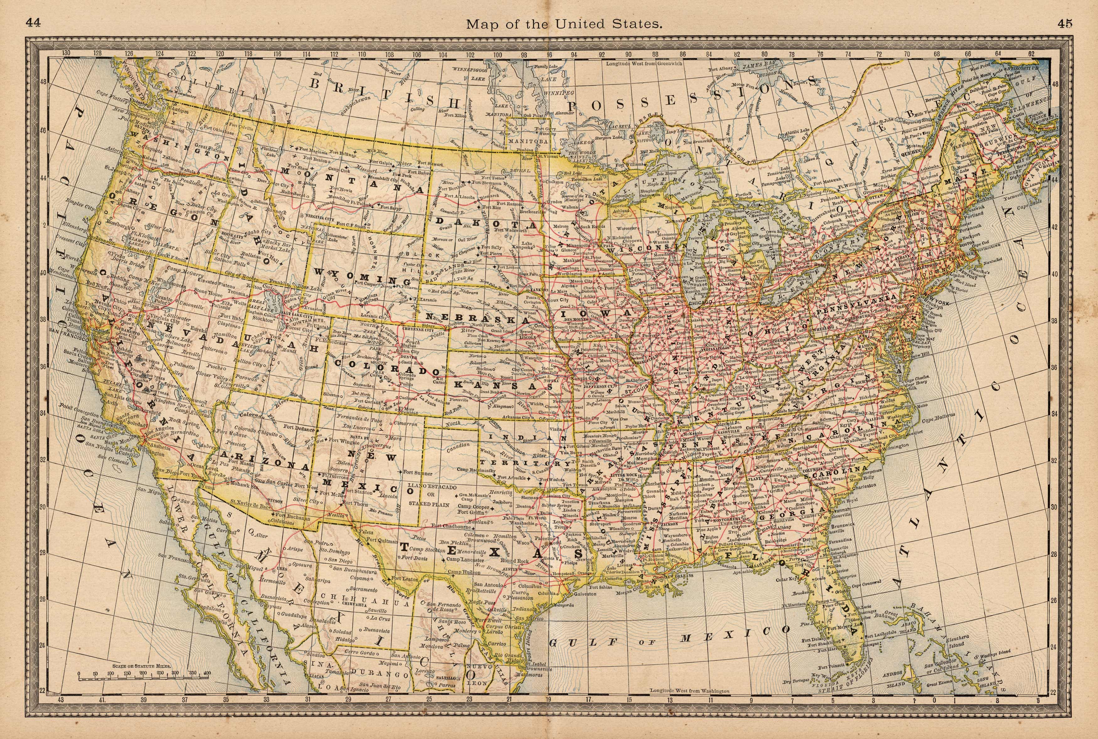 Map of the United States - Art Source International