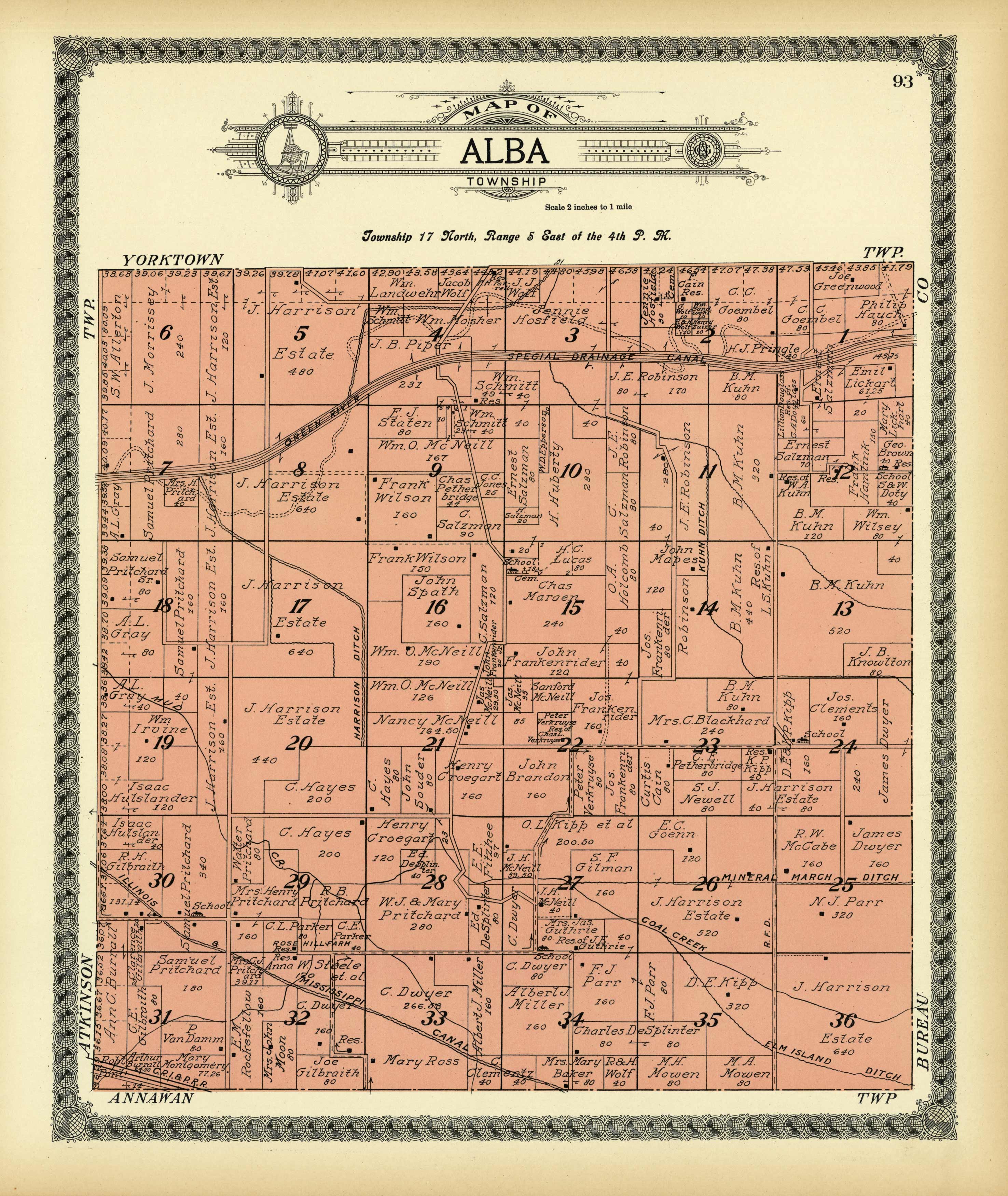 Map of Alba Township Map of Alba Township