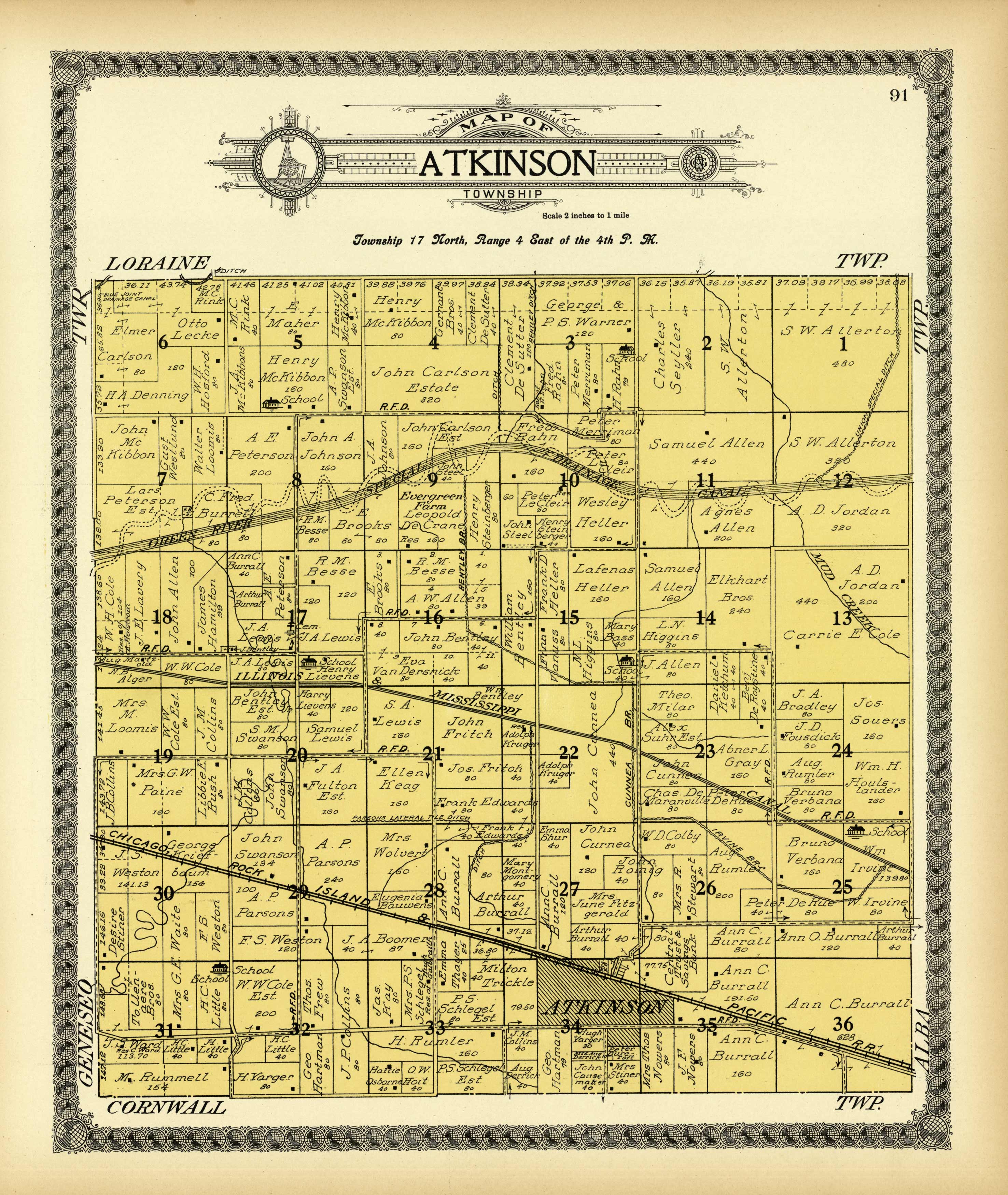 Map of Atkinson Township Art Source International