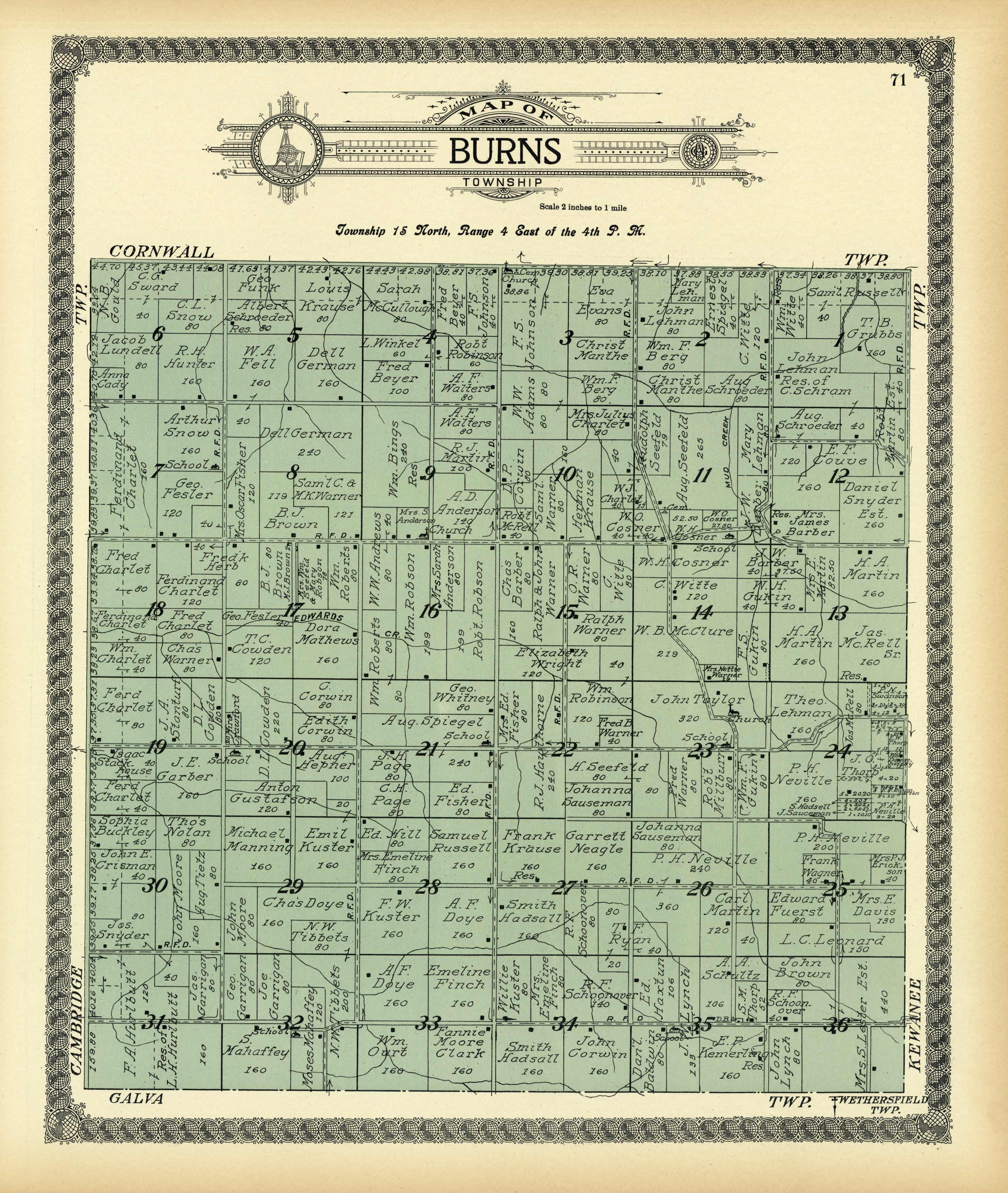 Map of Burns Township Map of Burns Township