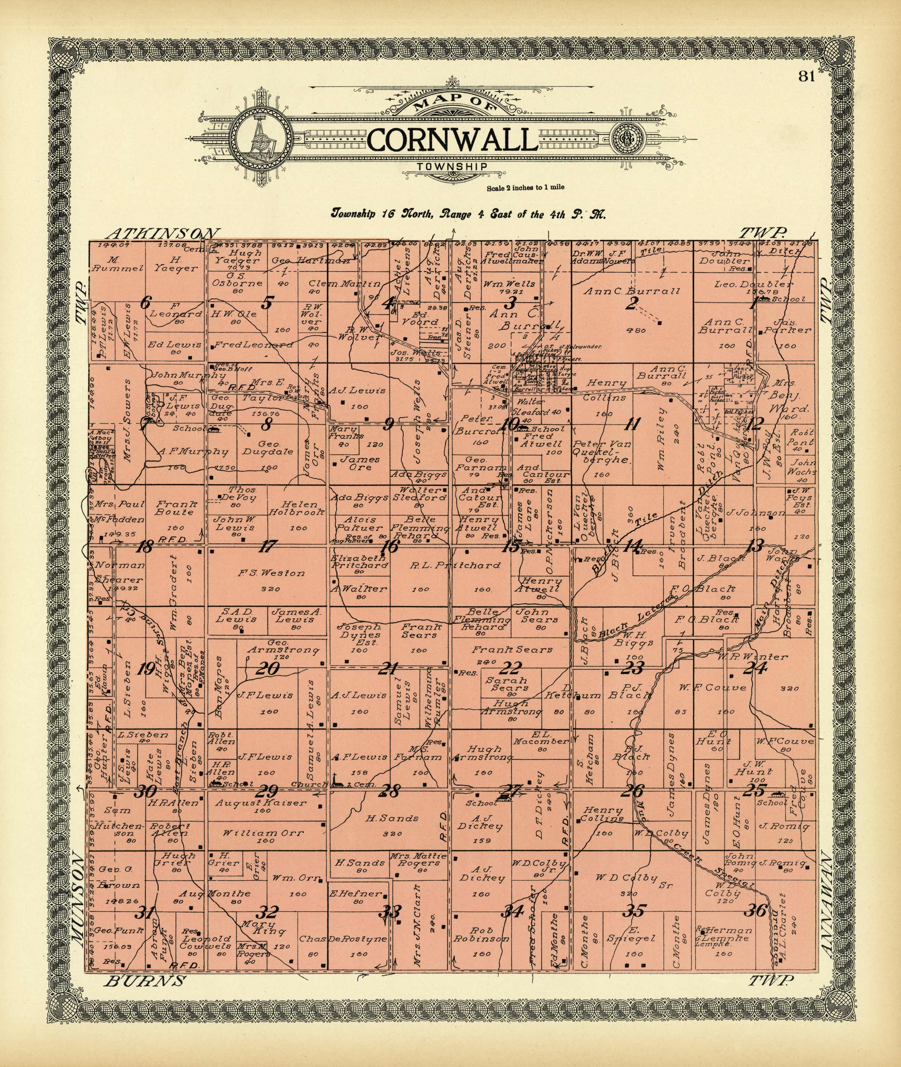 Map of Cornwall Township Art Source International