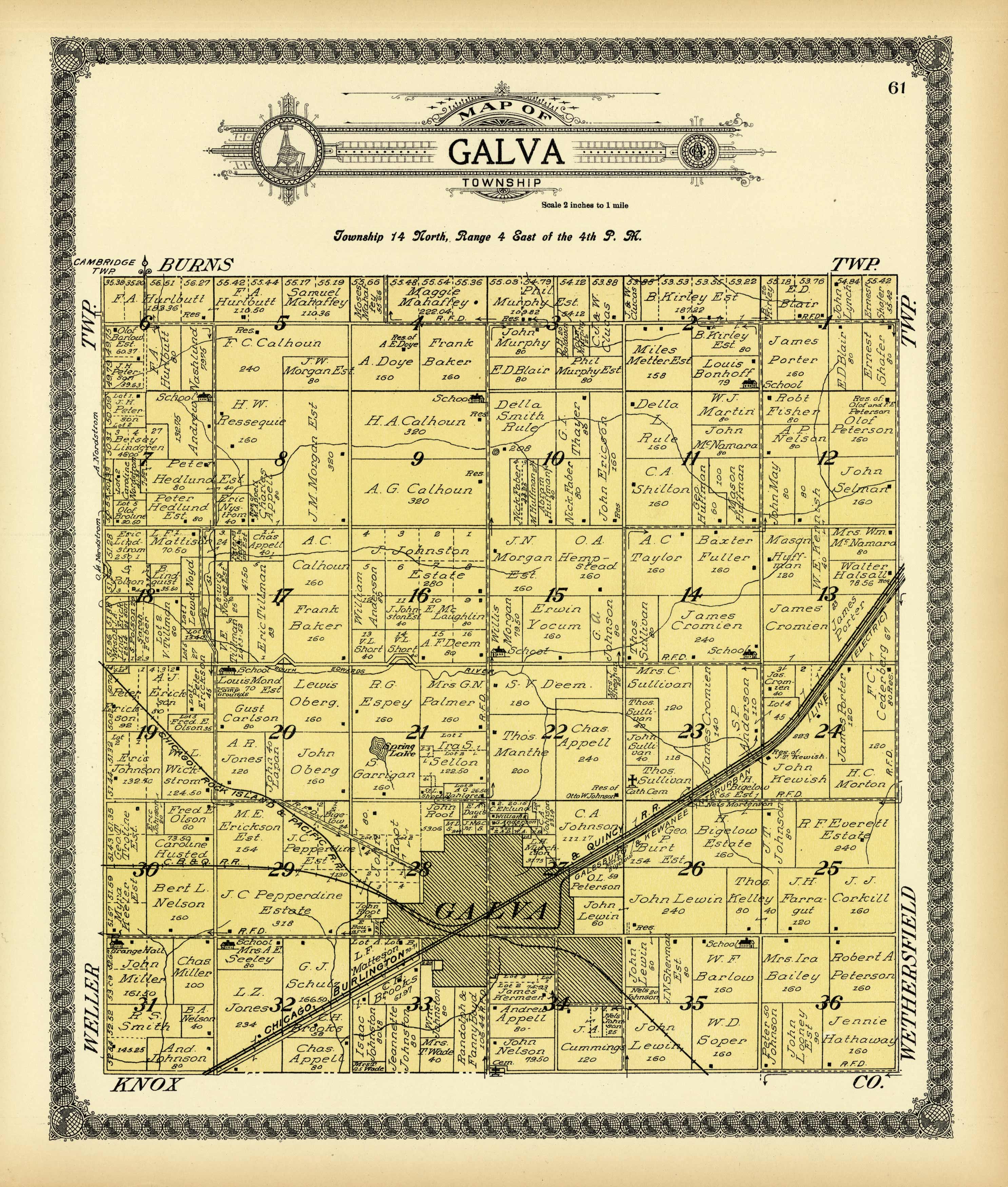 Map of Galva Township Art Source International