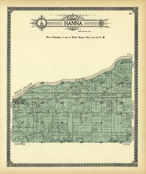 Map of Hanna Township