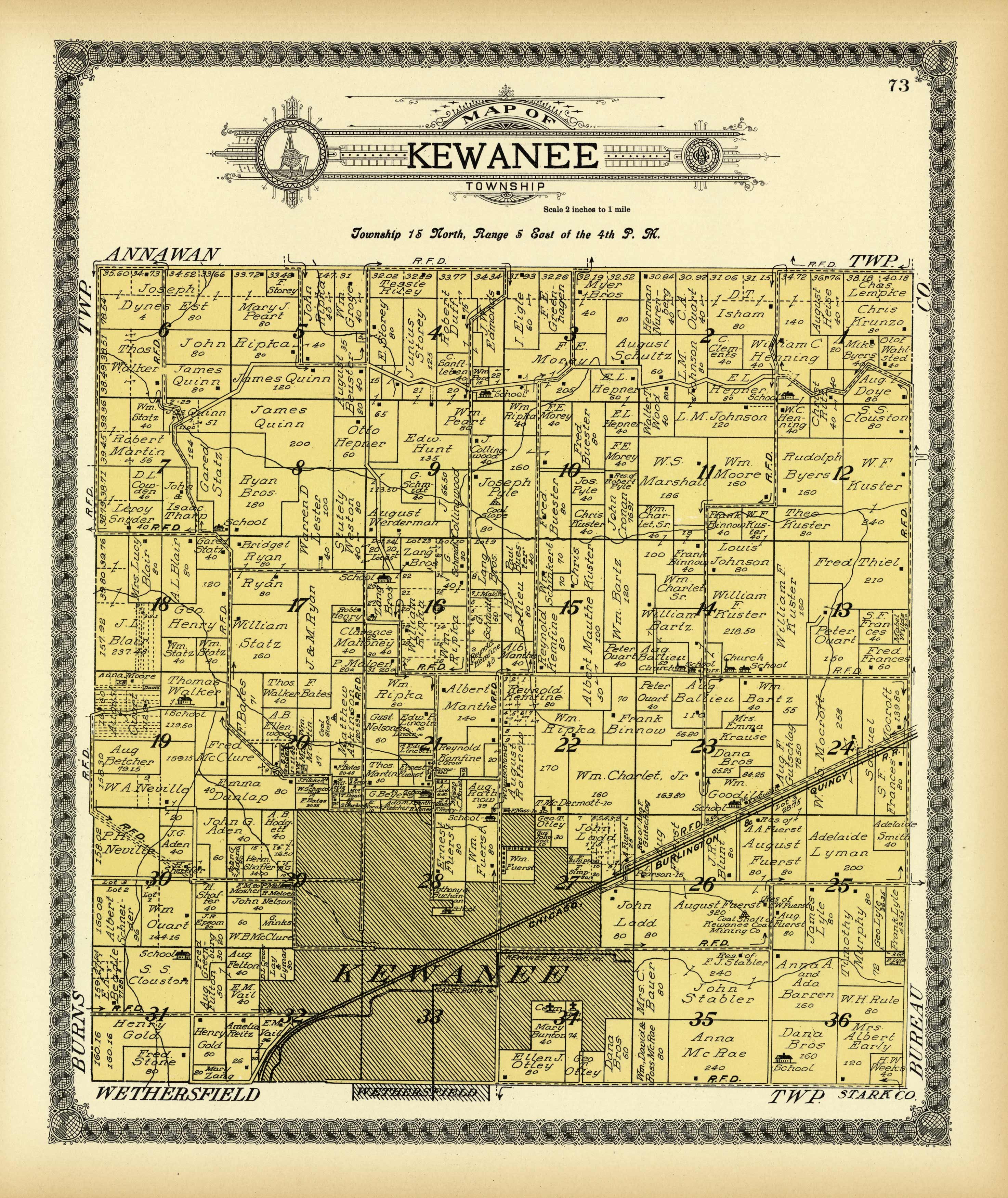 Map of Kewanee Township Art Source International