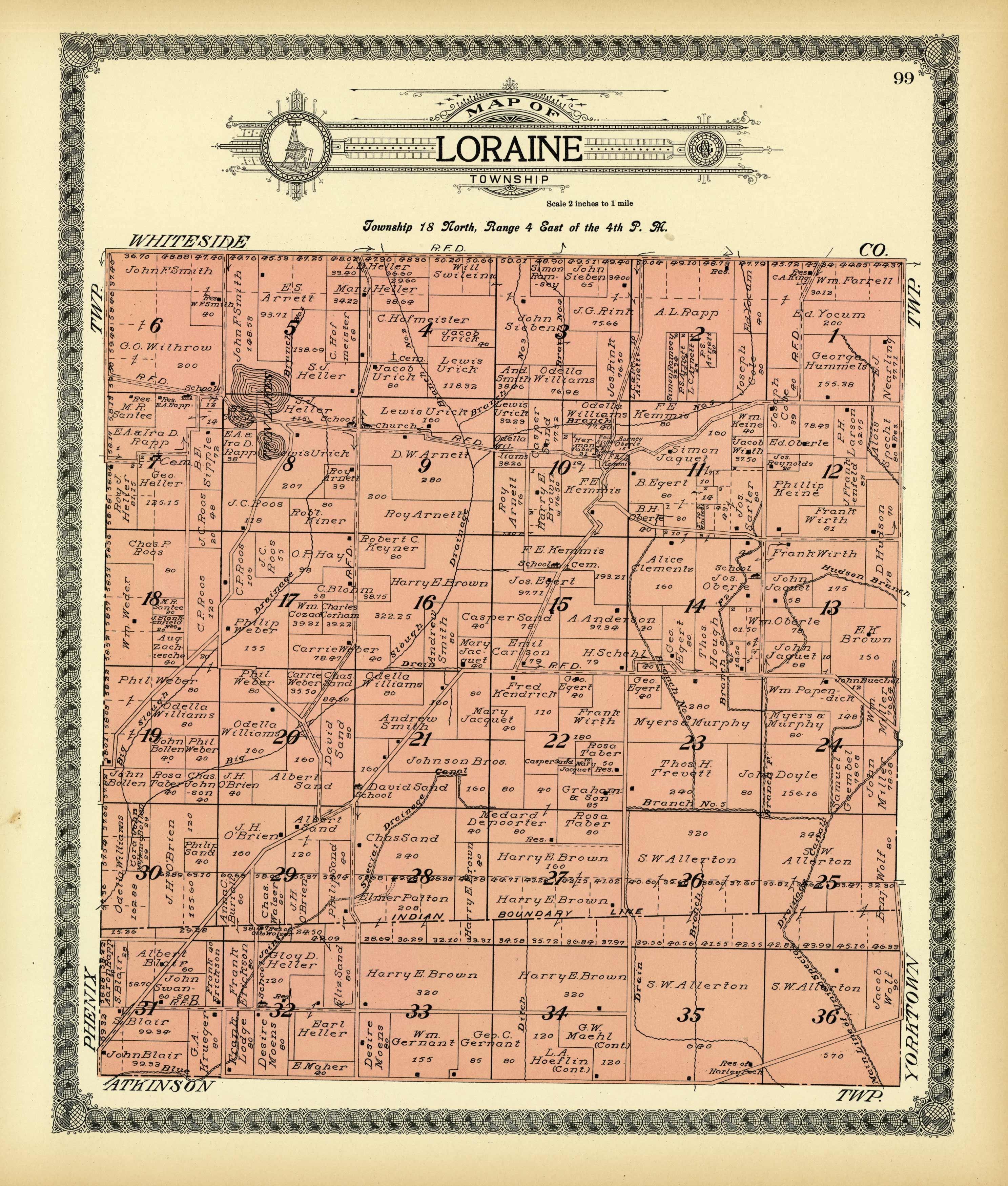 Map of Loraine Township
