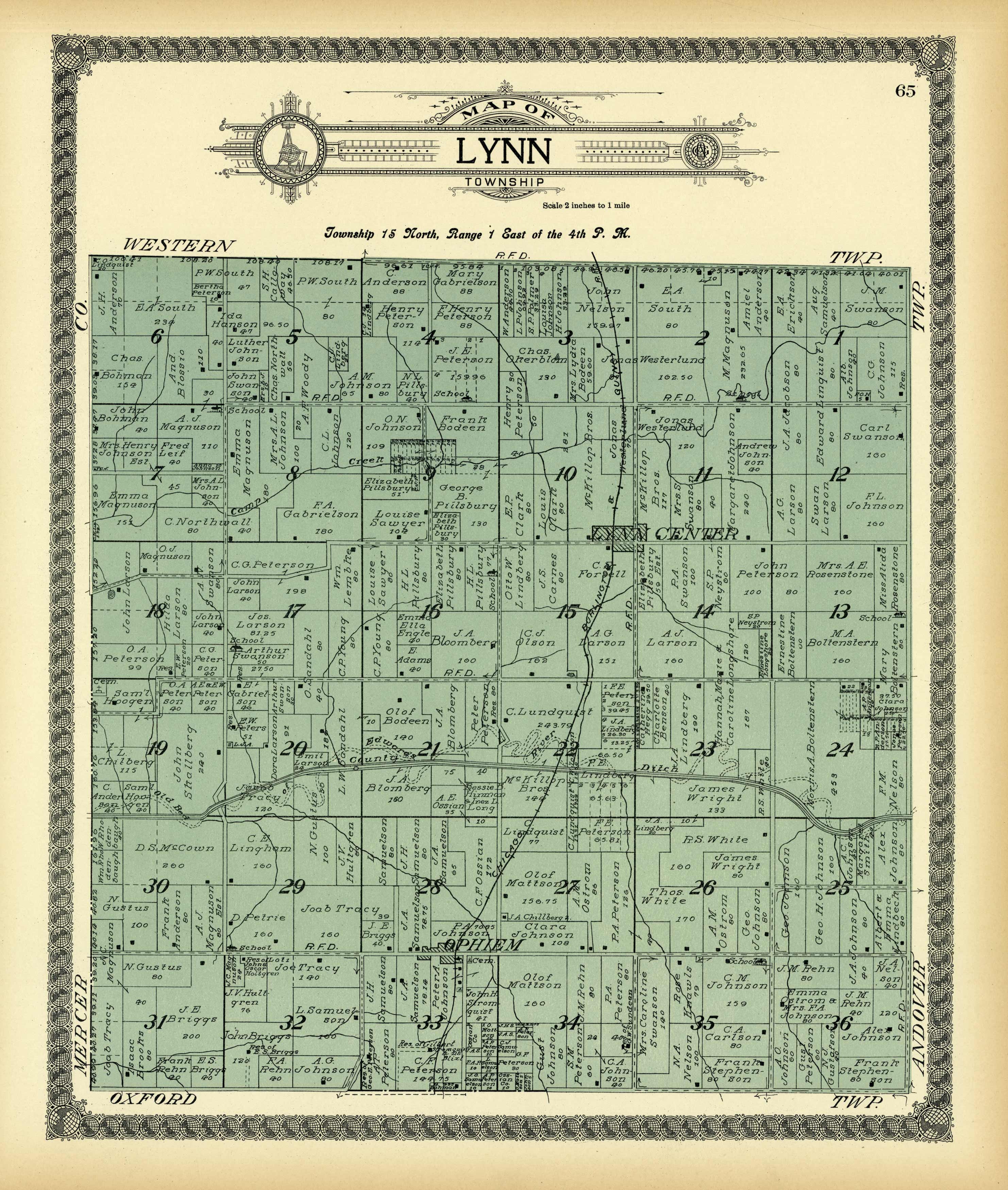 Map of Lynn Township Map of Lynn Township