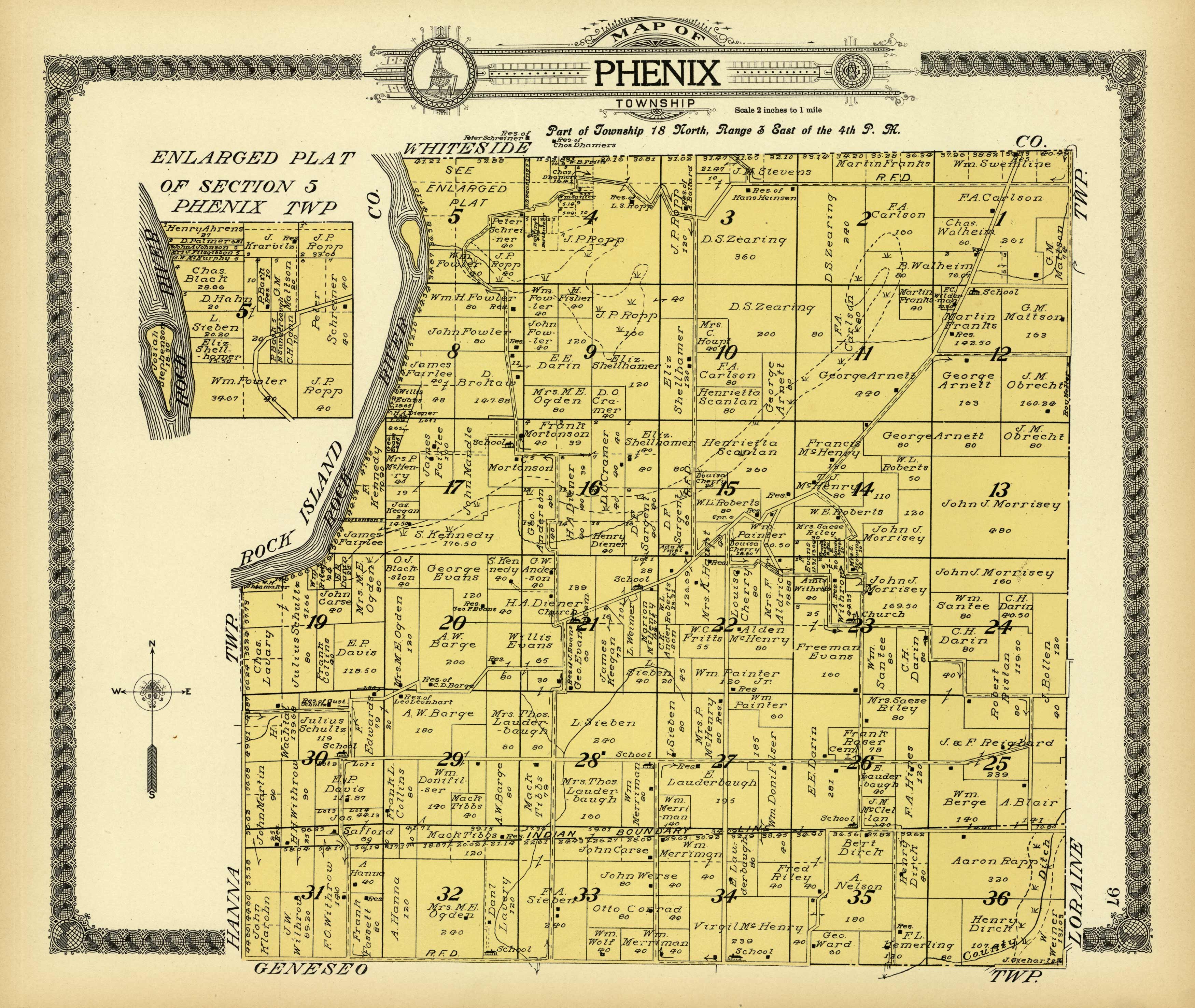 Map of Phenix Township Map of Phenix Township