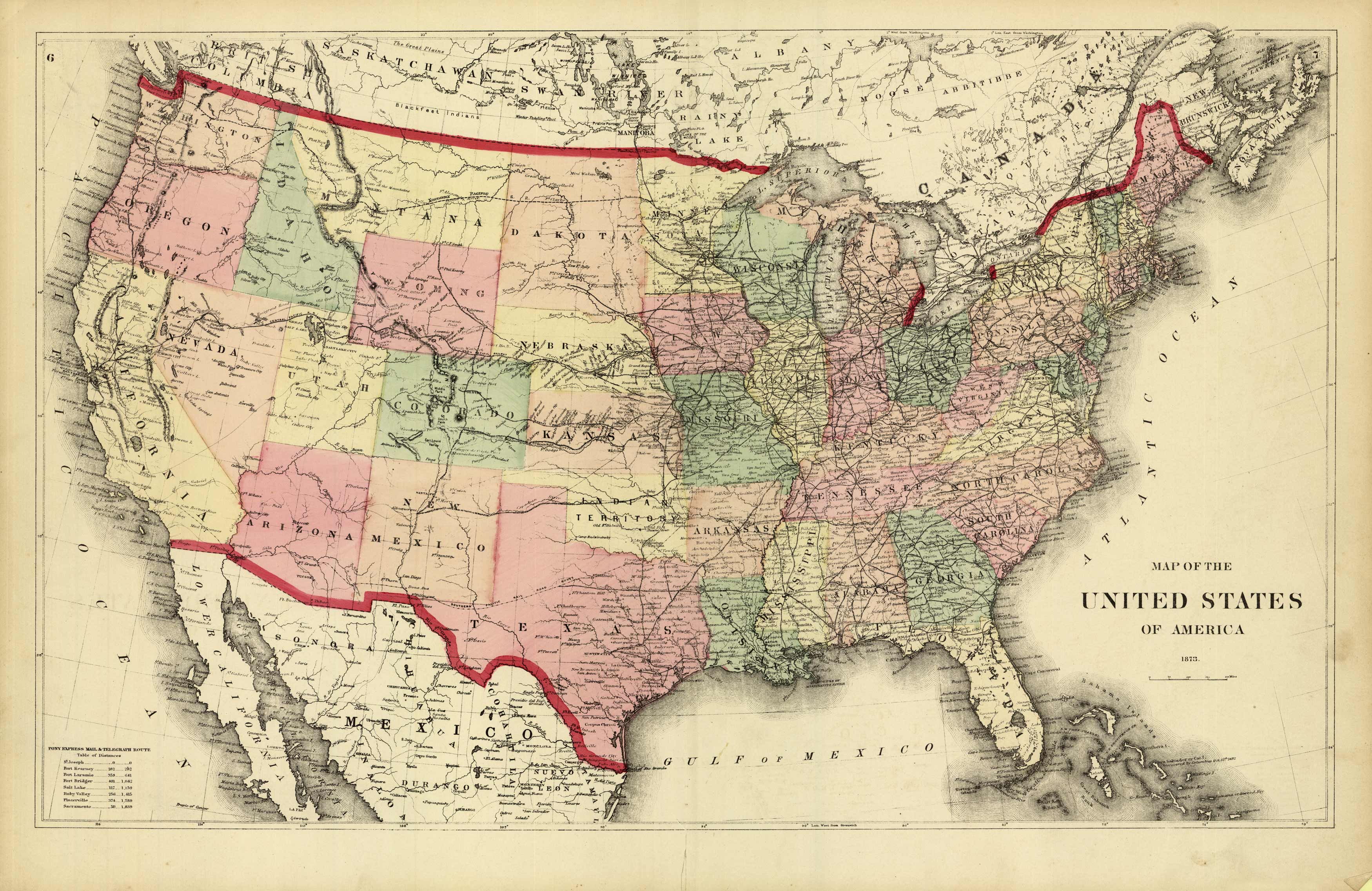 Map of the United States of America Map of the United States of America