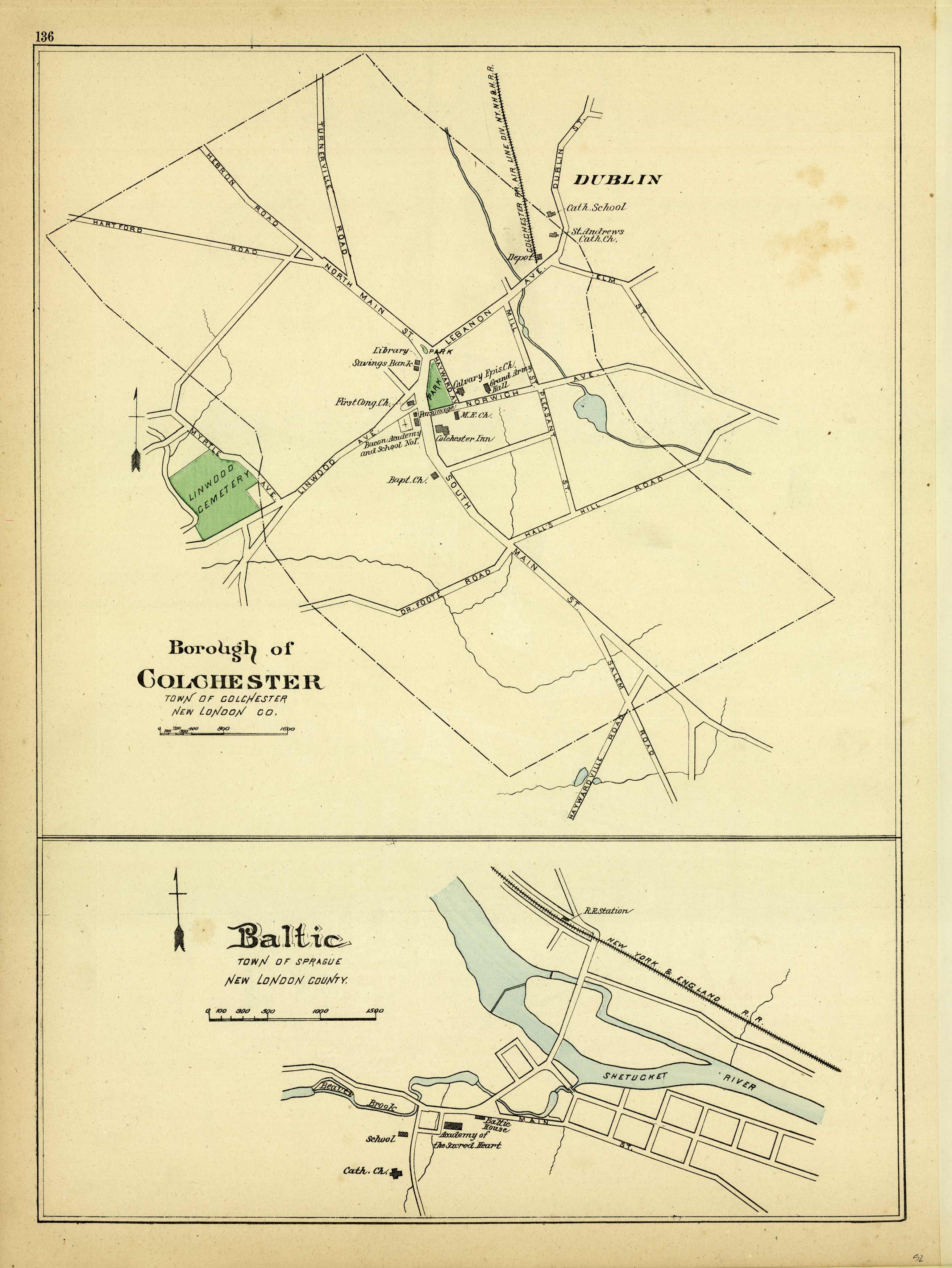 Borough of Colchester Town of Colchester Baltic Town of Sprague
