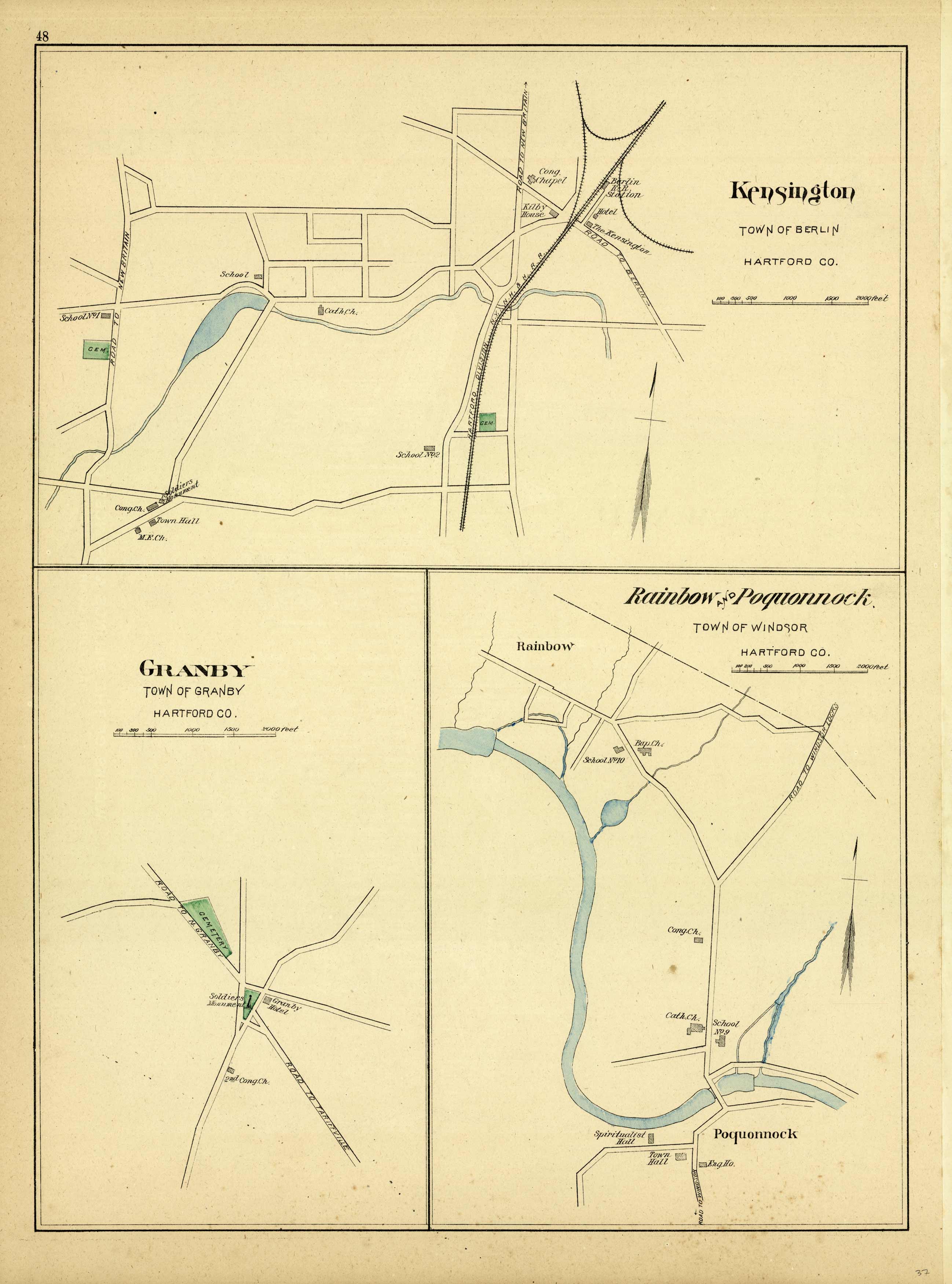 Kensington Town of Berlin Town of Granby Rainbow and Poquonnock Town of Windsor Kensington Town of Berlin Town of Granby Rainbow and Poquonnock Town of Windsor