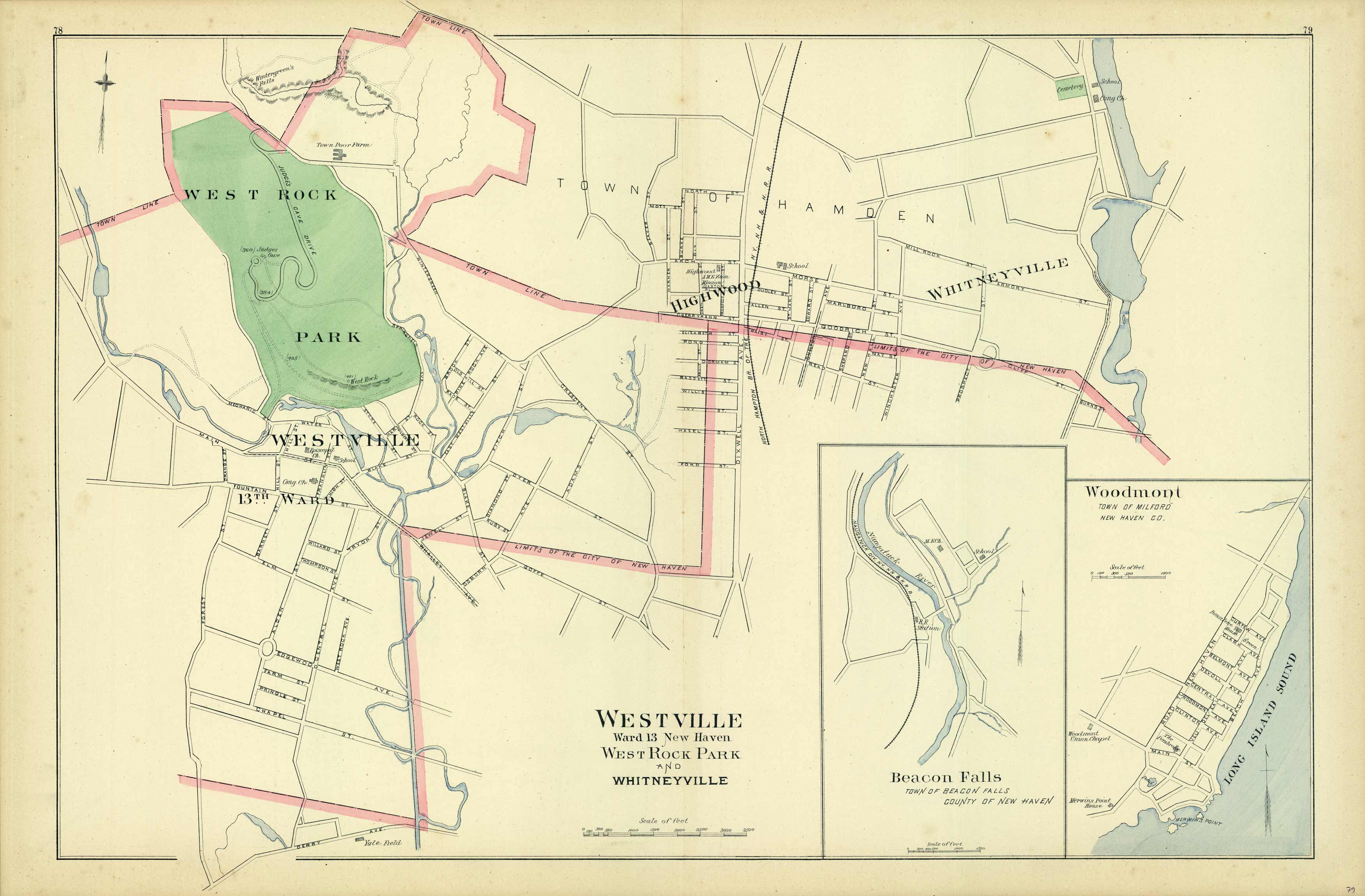 Westville Ward 13 New Haven West Rock Park and Whitneyville