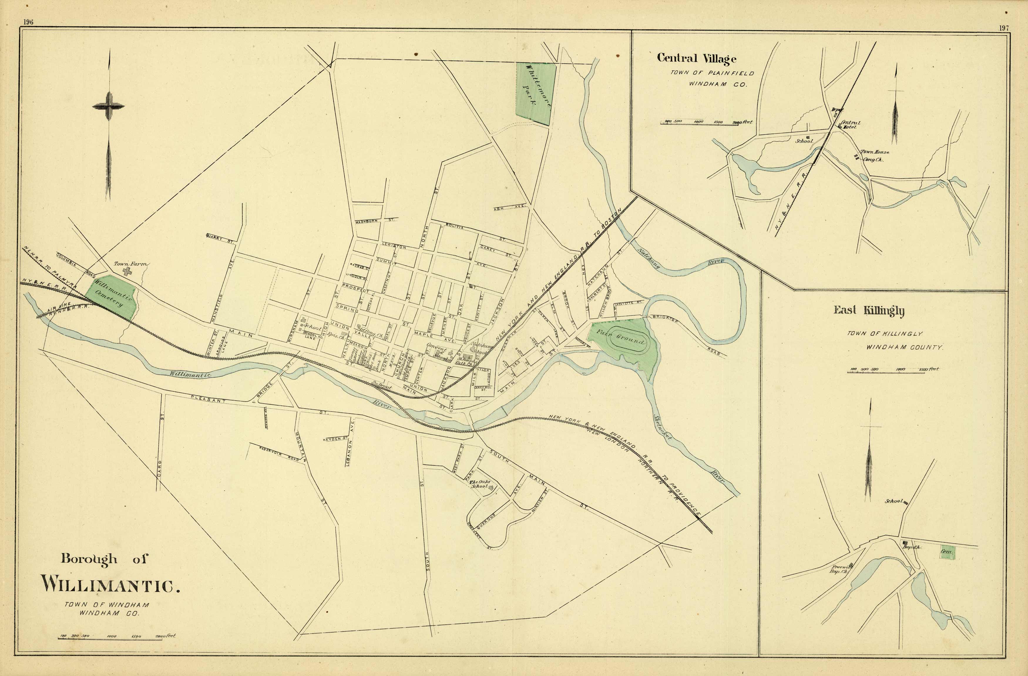 Borough of Willimantic Central Village Town of Plainfield East Killingly Town of Killingly Borough of Willimantic Central Village Town of Plainfield East Killingly Town of Killingly