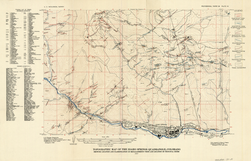Topographic Map of the Idaho Springs Quaddrangle Topographic Map of the Idaho Springs Quaddrangle