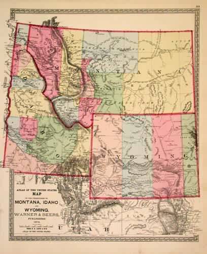 Map of the Territories of Montana