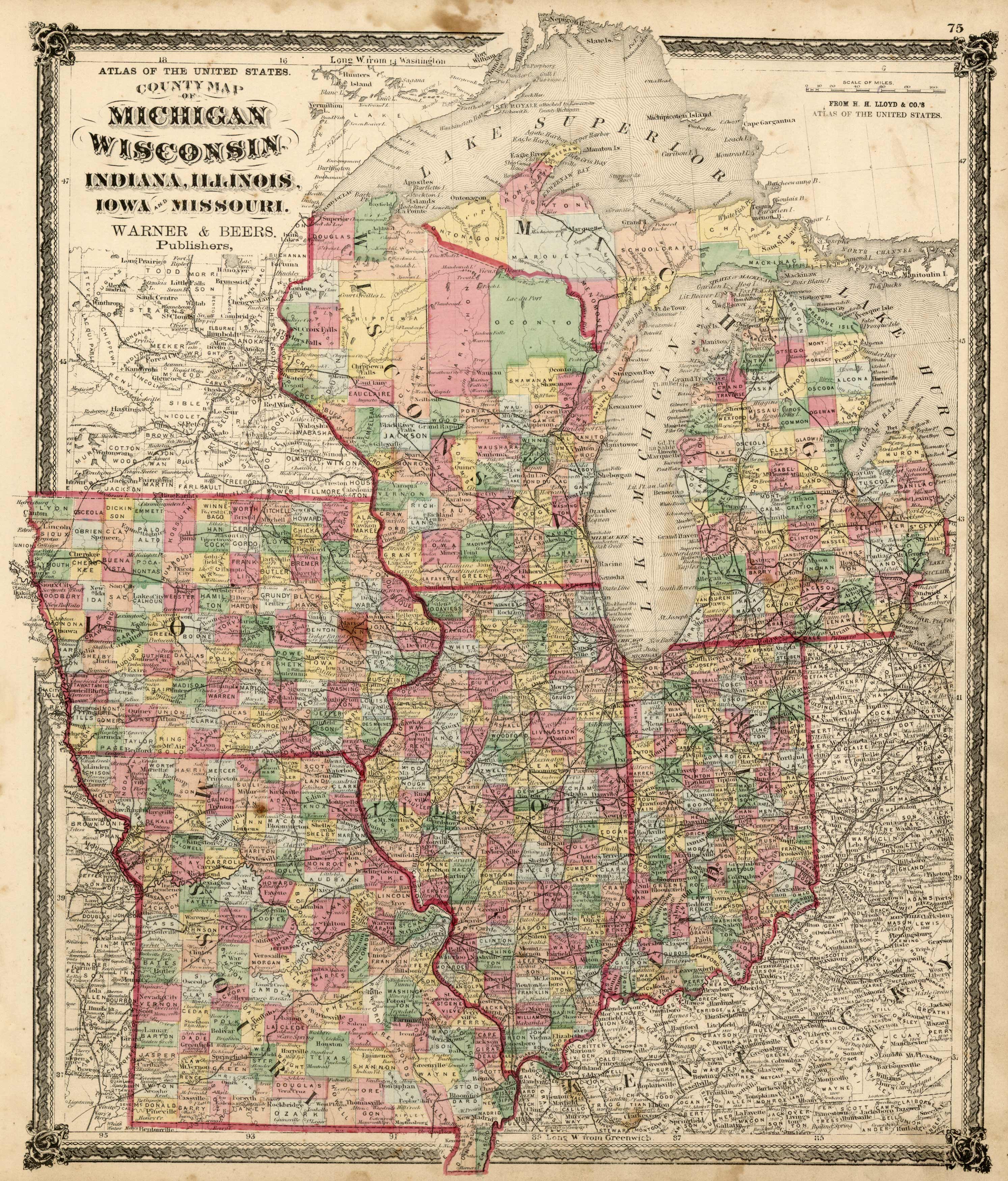 County Map of Michigan