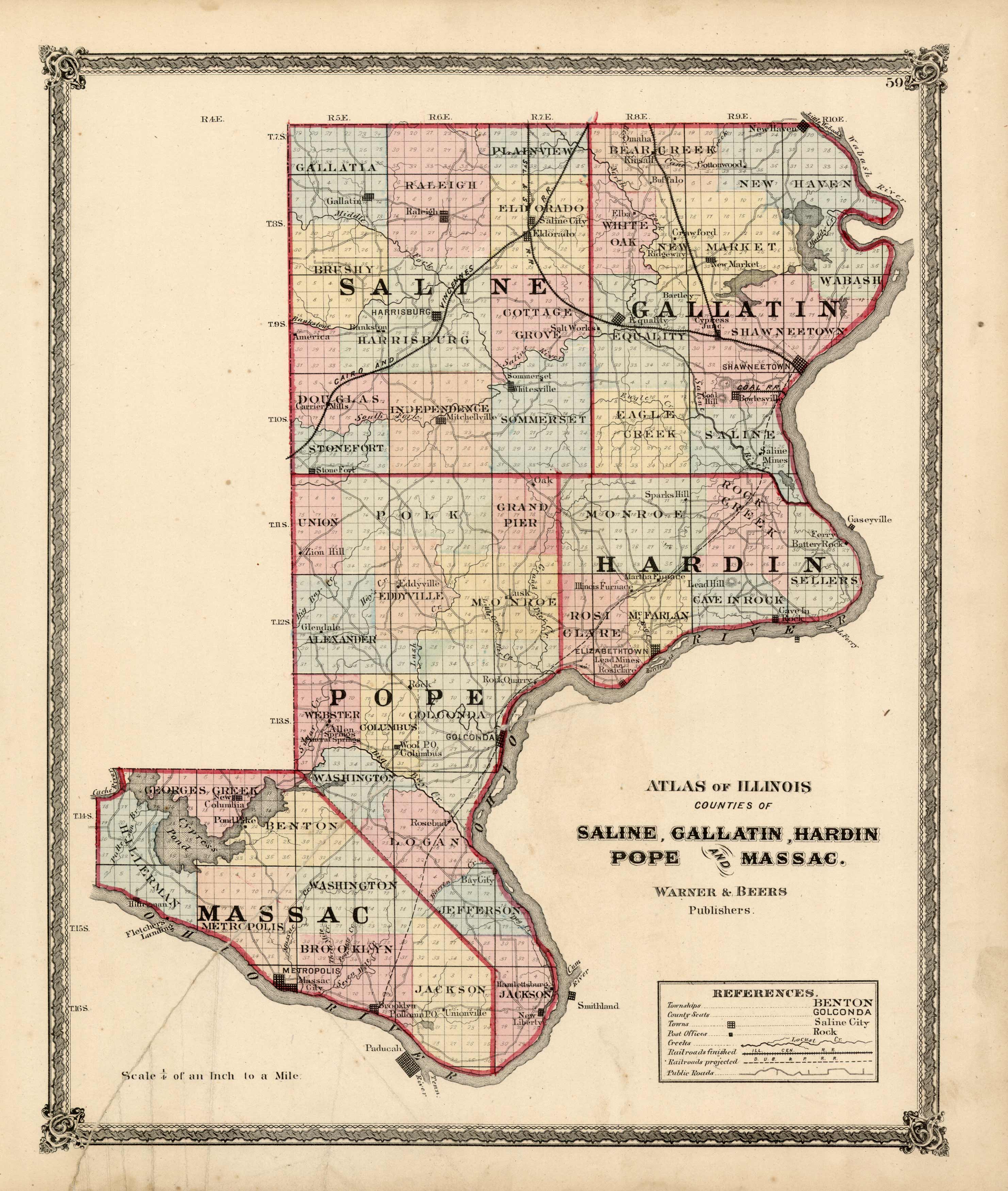 Illinois Counties of Saline, Gallatin, Hardin, Pope, and Massac Art