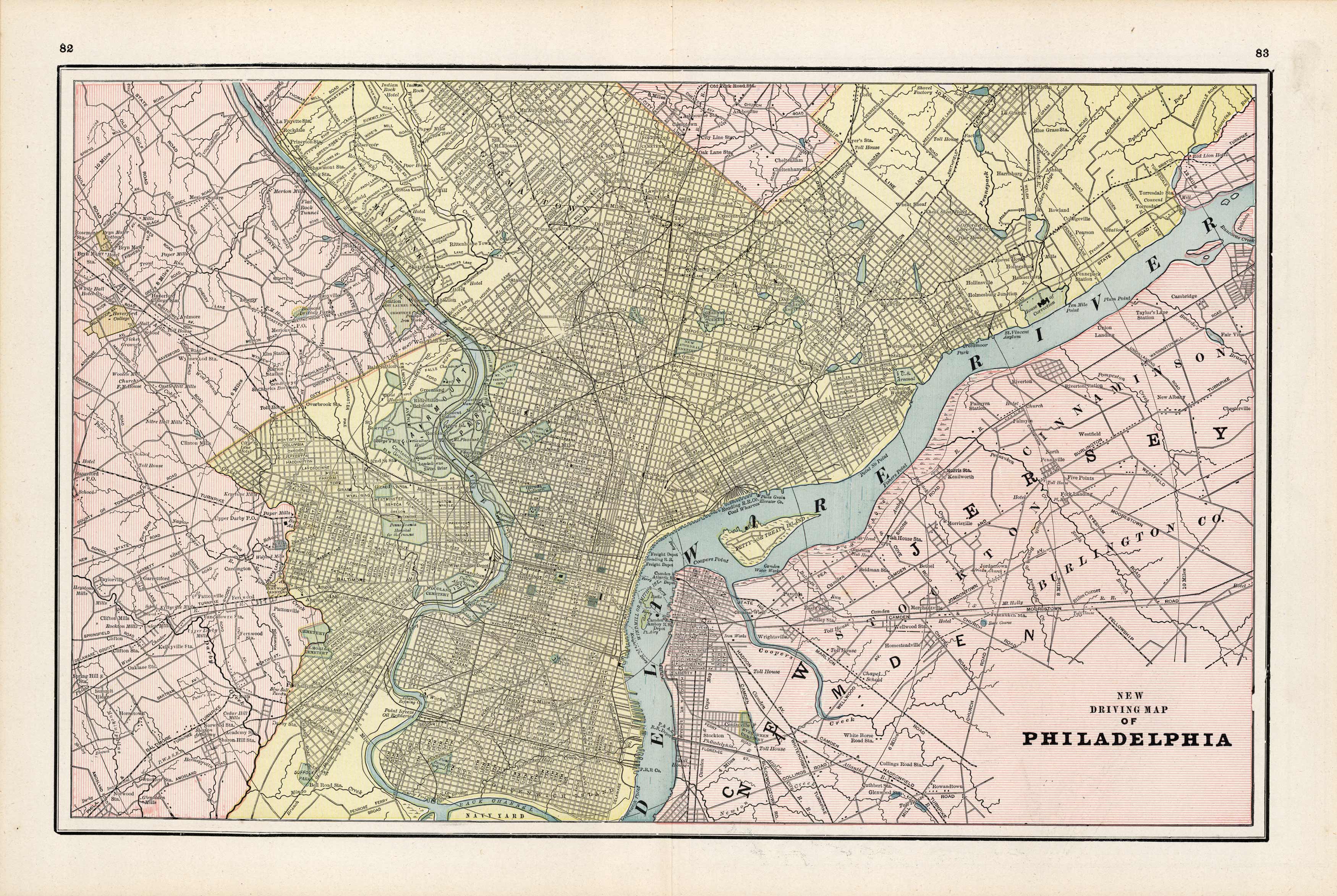 New Driving Map of Philadelphia